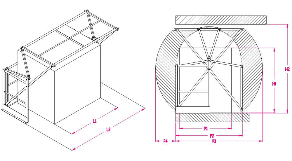 Dimensions barrière écluse basculante