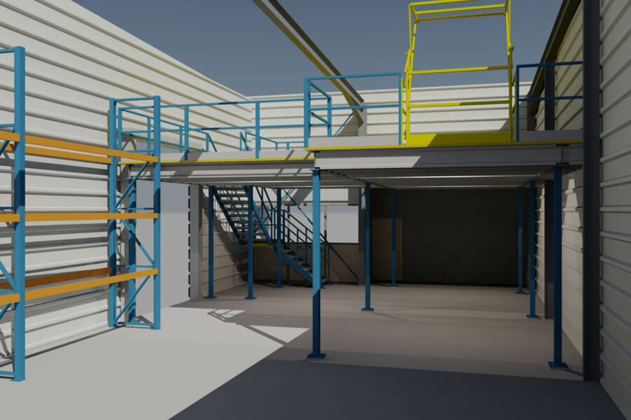 Plateforme industrielle vue 3D